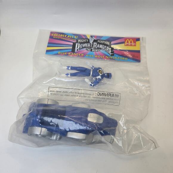 1995 McDonald's Power Rangers Movie Lot of 4 Toys Ninjazord Figures MMPR - Picture 5 of 15